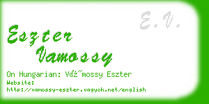 eszter vamossy business card